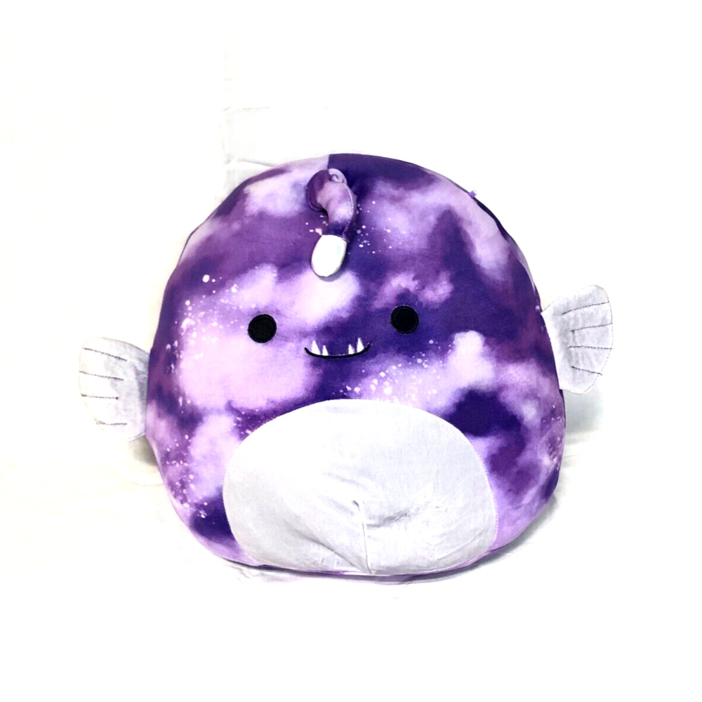 Squishmallow 11" Easton Lantern Anglerfish 1379 Soft Purple Sea Splash Plush NWT